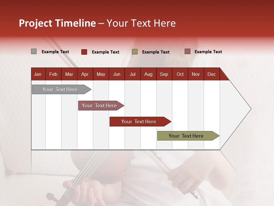 Young Girl Practicing Her Violin PowerPoint Template