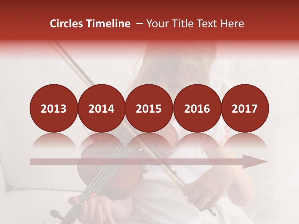 Young Girl Practicing Her Violin PowerPoint Template