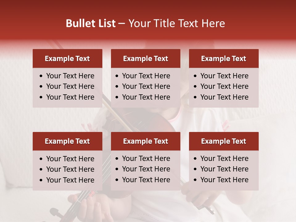 Young Girl Practicing Her Violin PowerPoint Template