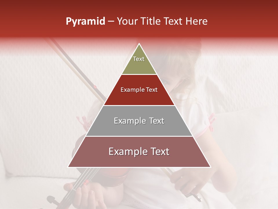 Young Girl Practicing Her Violin PowerPoint Template