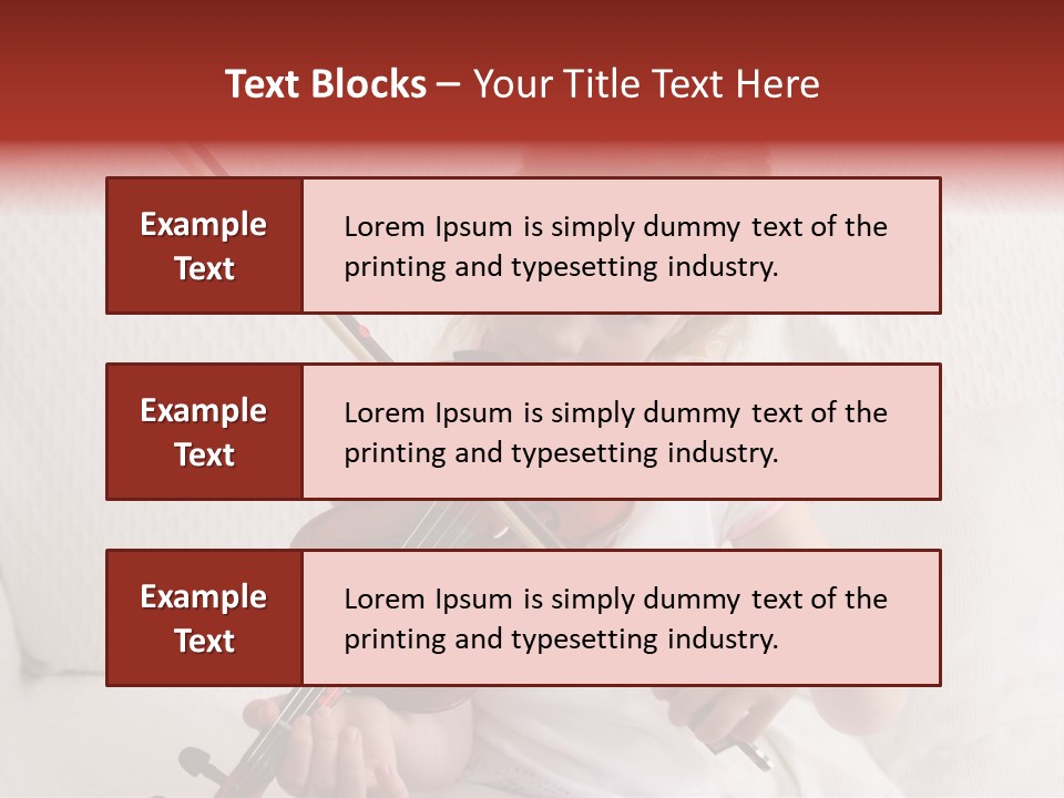 Young Girl Practicing Her Violin PowerPoint Template