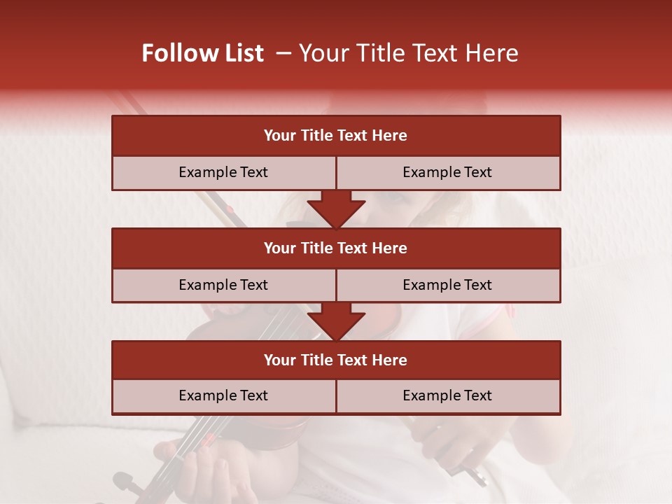Young Girl Practicing Her Violin PowerPoint Template