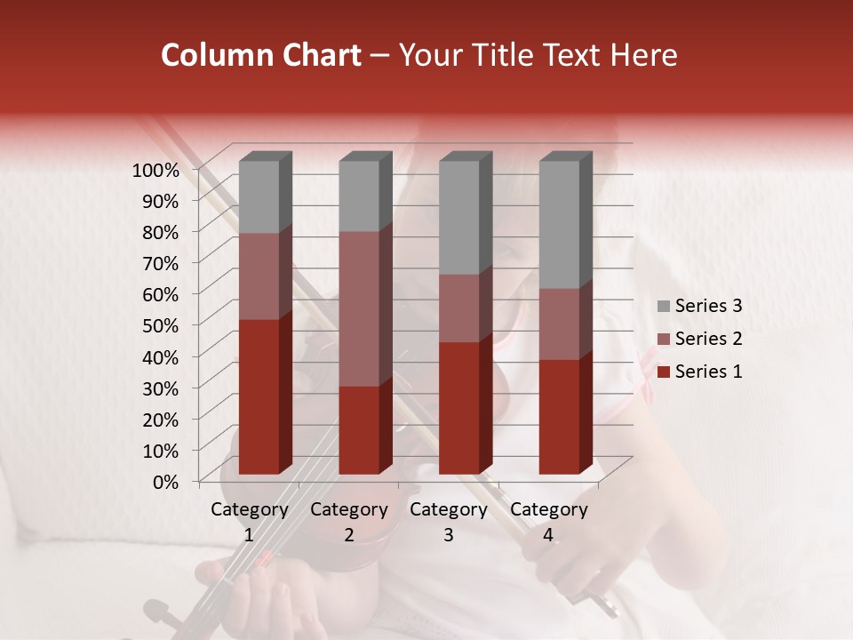 Young Girl Practicing Her Violin PowerPoint Template