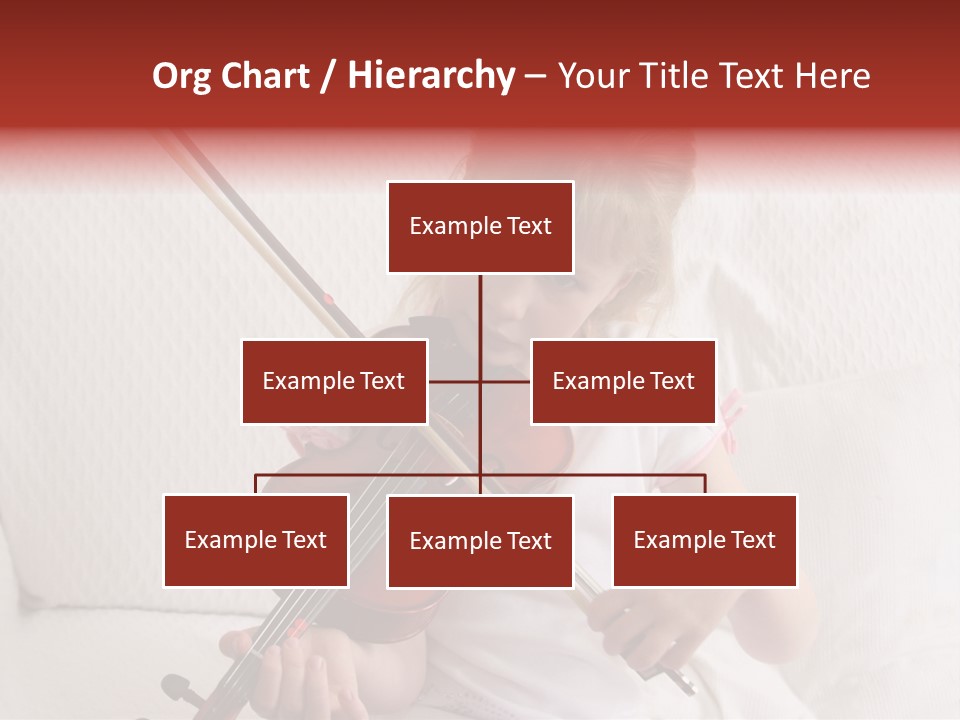 Young Girl Practicing Her Violin PowerPoint Template