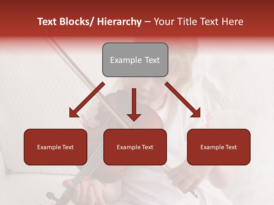 Young Girl Practicing Her Violin PowerPoint Template