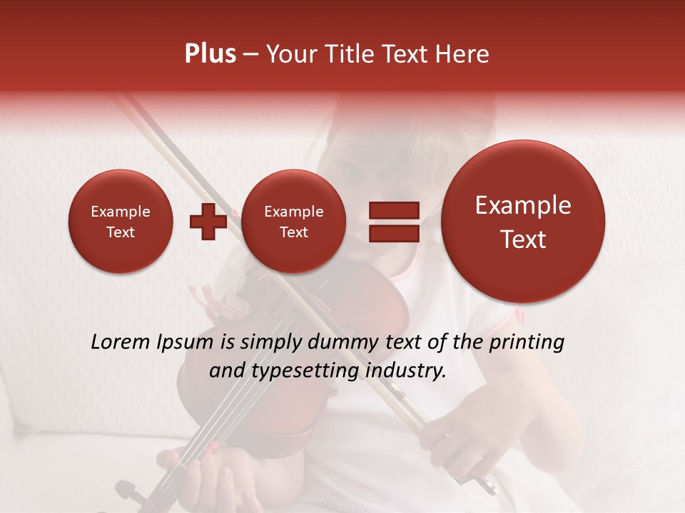Young Girl Practicing Her Violin PowerPoint Template
