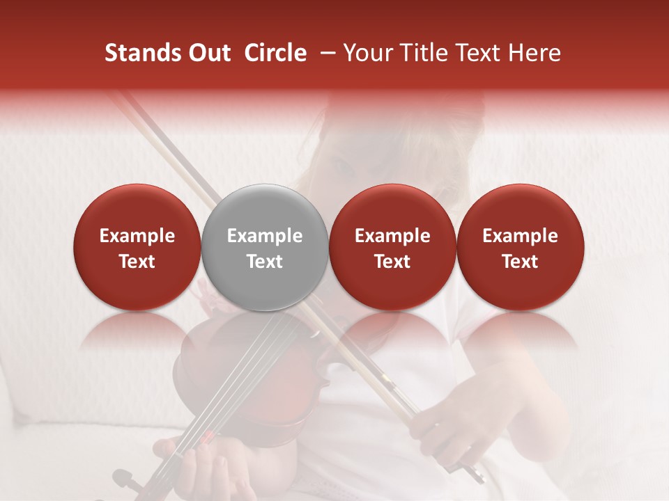 Young Girl Practicing Her Violin PowerPoint Template