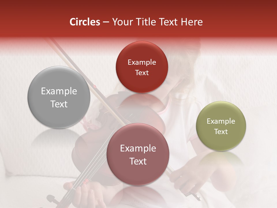 Young Girl Practicing Her Violin PowerPoint Template