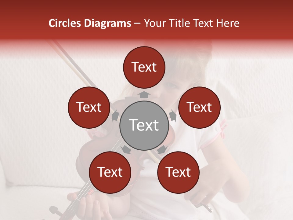 Young Girl Practicing Her Violin PowerPoint Template