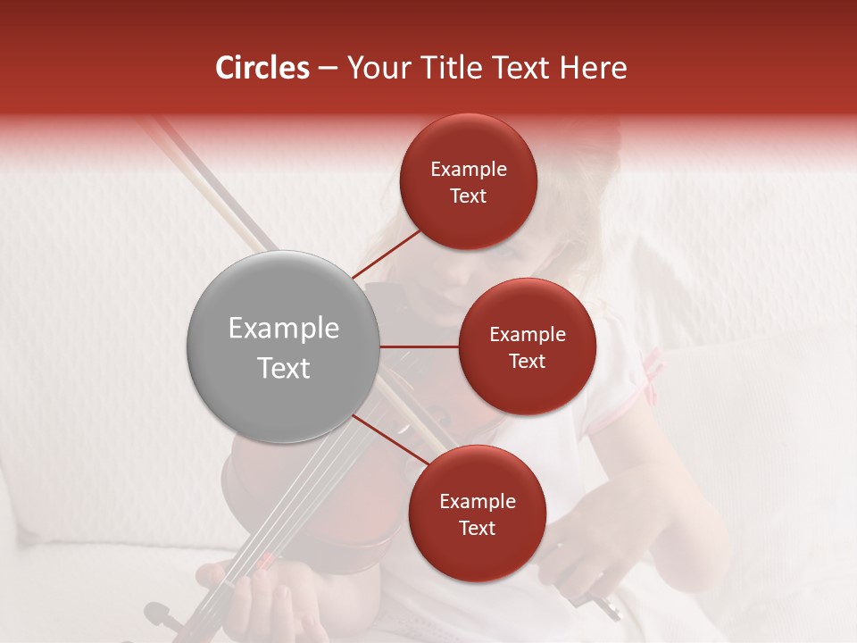 Young Girl Practicing Her Violin PowerPoint Template