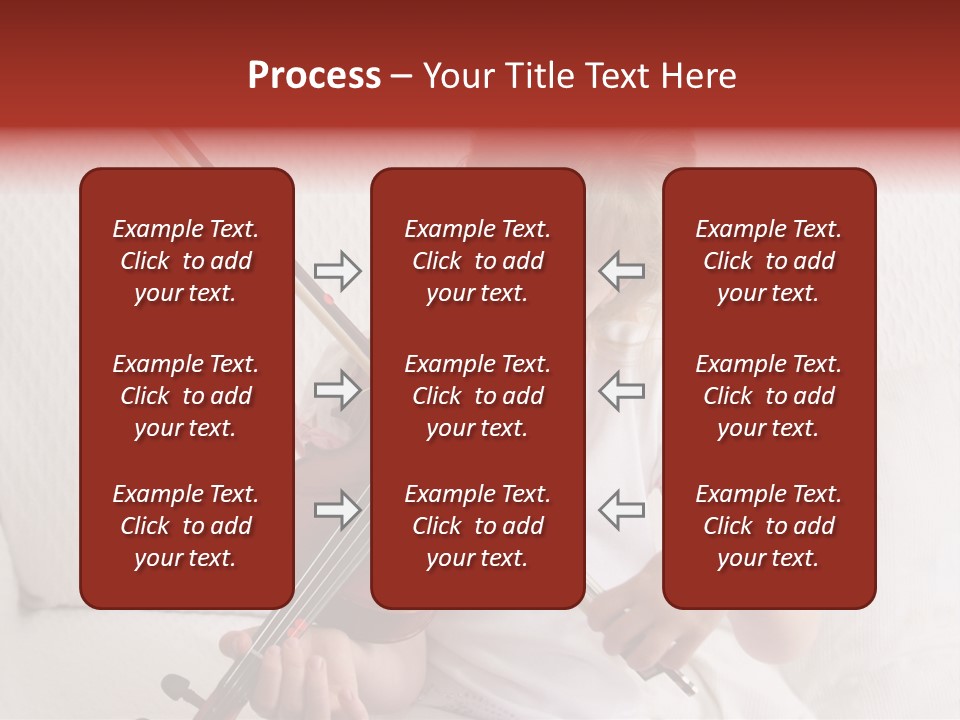 Young Girl Practicing Her Violin PowerPoint Template