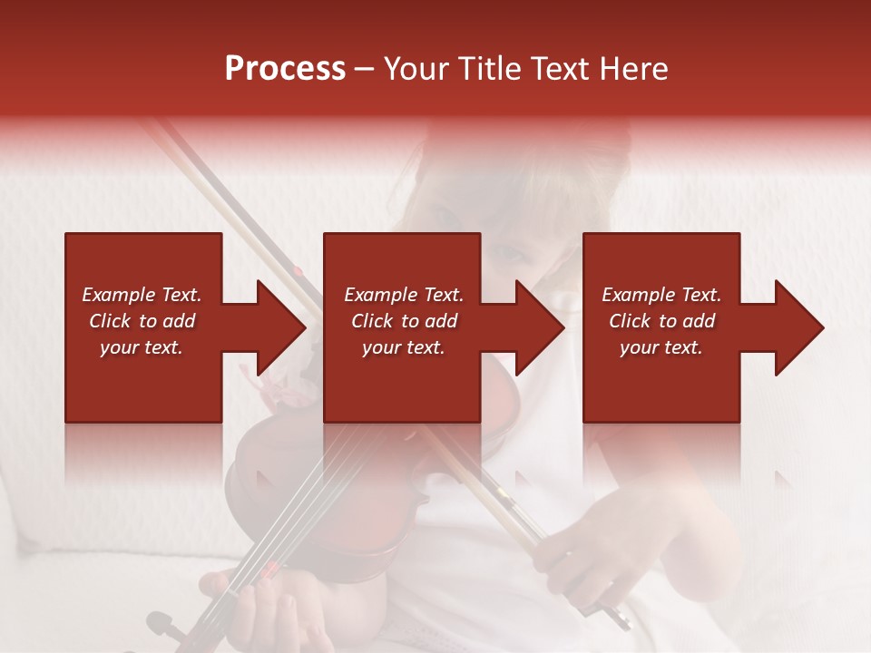 Young Girl Practicing Her Violin PowerPoint Template