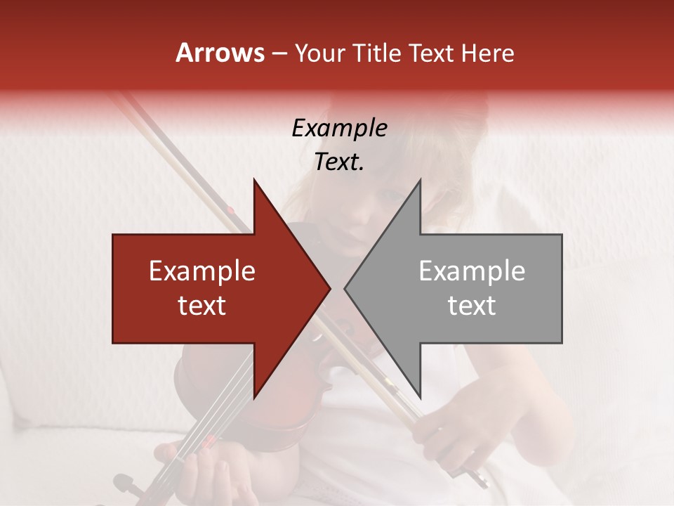 Young Girl Practicing Her Violin PowerPoint Template