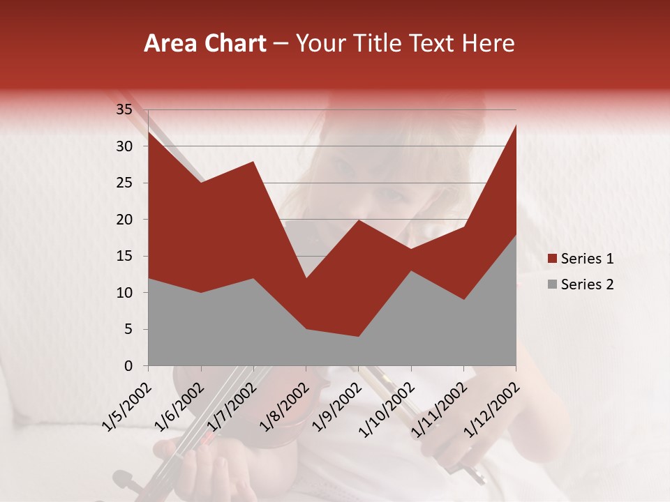 Young Girl Practicing Her Violin PowerPoint Template