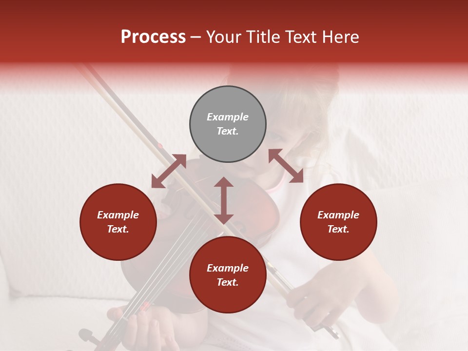 Young Girl Practicing Her Violin PowerPoint Template