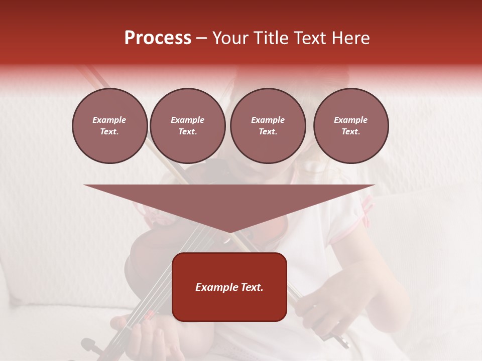 Young Girl Practicing Her Violin PowerPoint Template