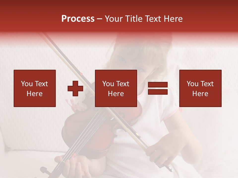 Young Girl Practicing Her Violin PowerPoint Template