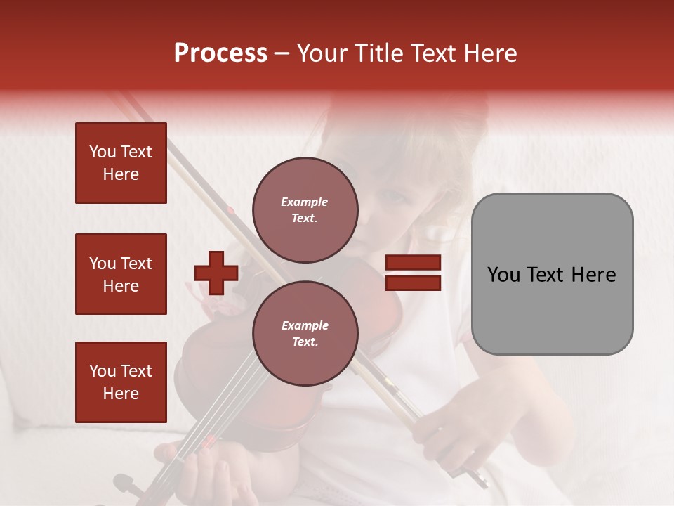 Young Girl Practicing Her Violin PowerPoint Template