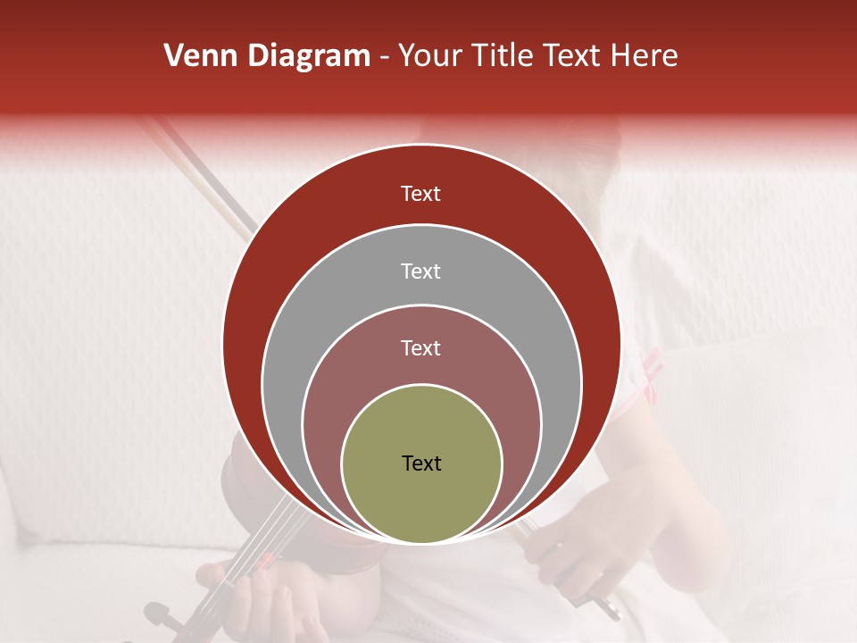 Young Girl Practicing Her Violin PowerPoint Template