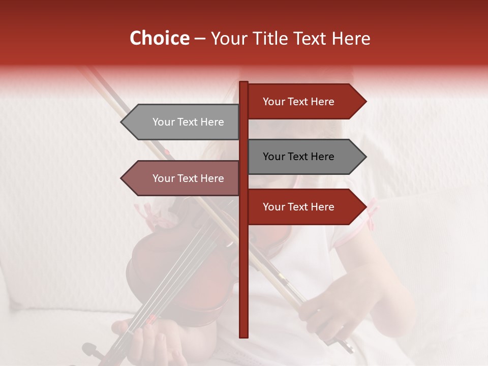 Young Girl Practicing Her Violin PowerPoint Template