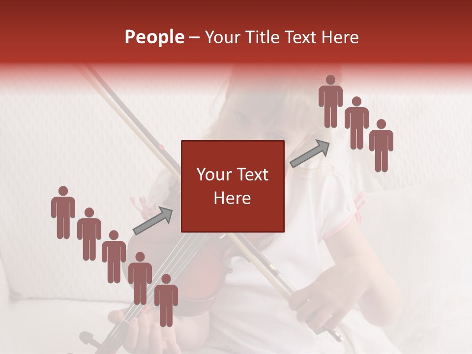 Young Girl Practicing Her Violin PowerPoint Template