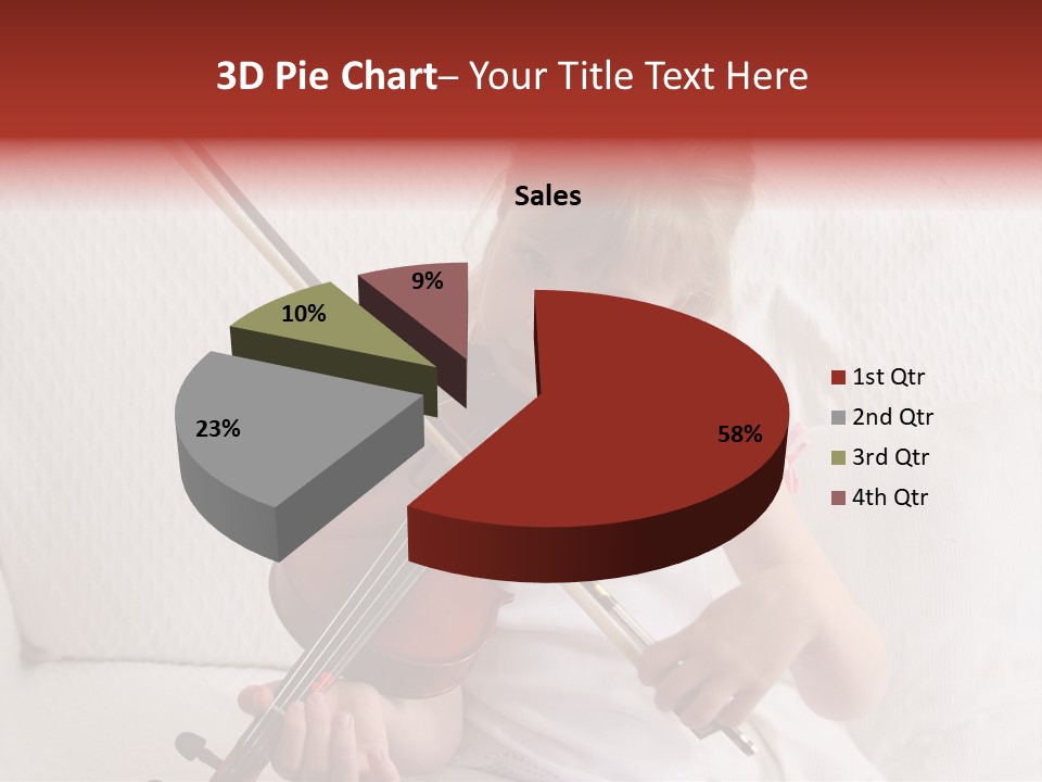 Young Girl Practicing Her Violin PowerPoint Template