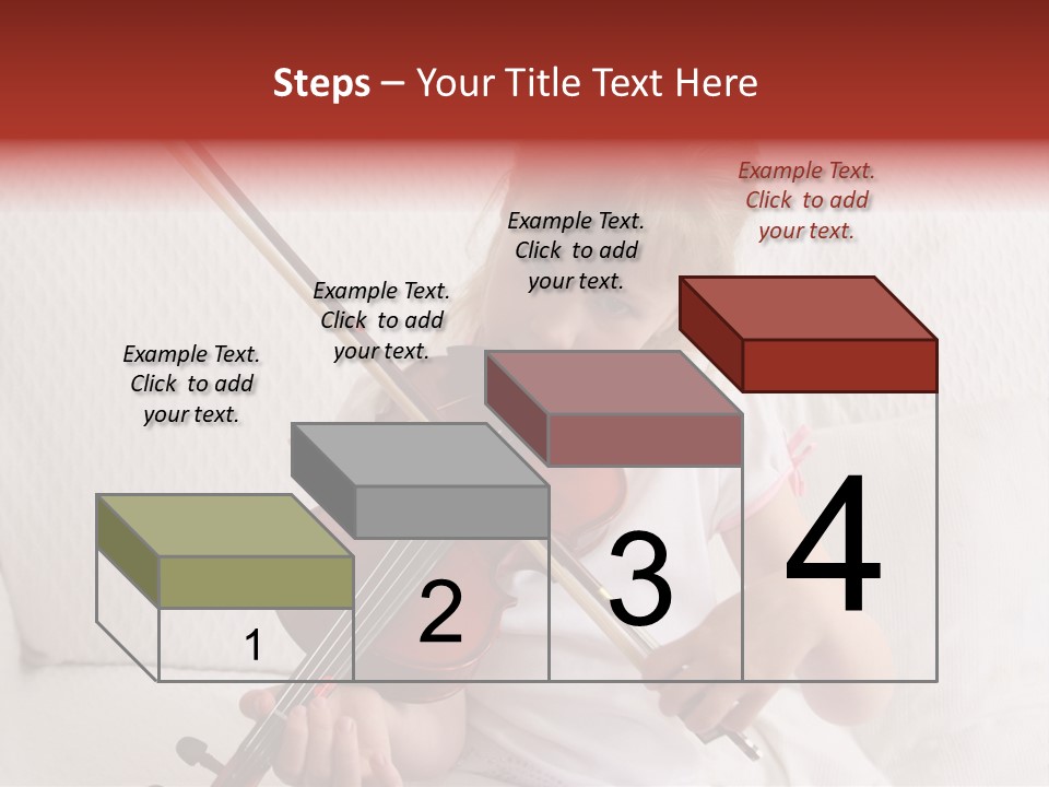 Young Girl Practicing Her Violin PowerPoint Template