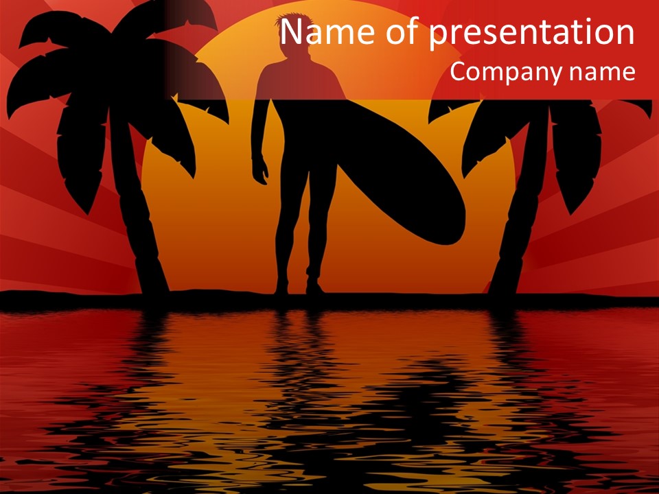 Tropical Surfer PowerPoint Template