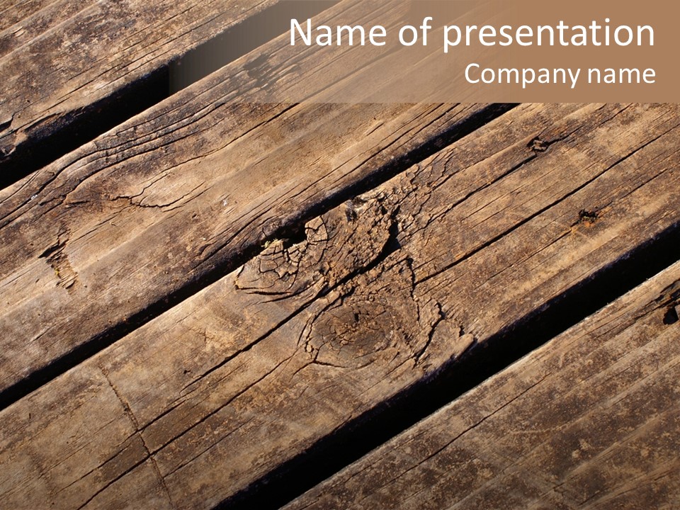 Old Planks Background PowerPoint Template