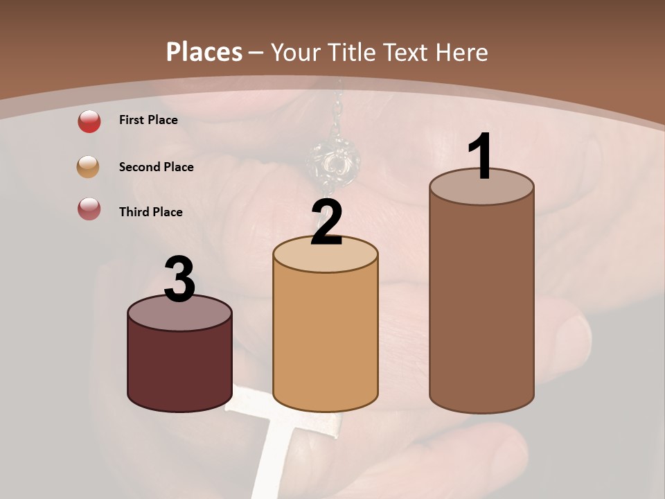 A Close Up View Of Praying Hands PowerPoint Template