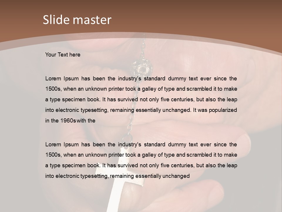 A Close Up View Of Praying Hands PowerPoint Template