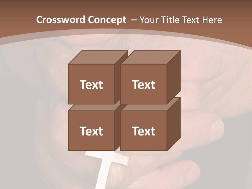 A Close Up View Of Praying Hands PowerPoint Template