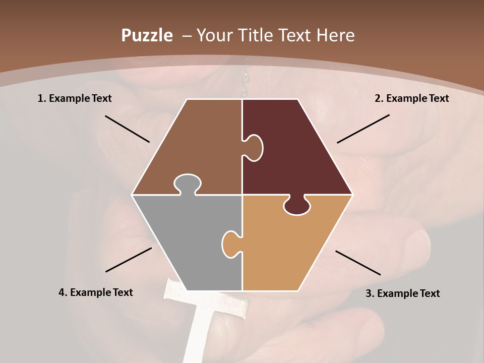 A Close Up View Of Praying Hands PowerPoint Template