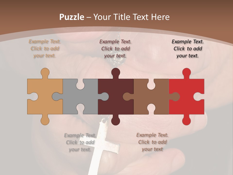 A Close Up View Of Praying Hands PowerPoint Template