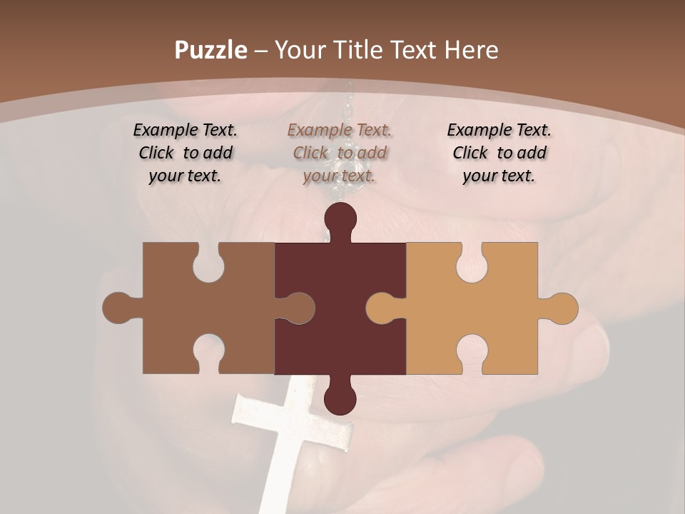 A Close Up View Of Praying Hands PowerPoint Template