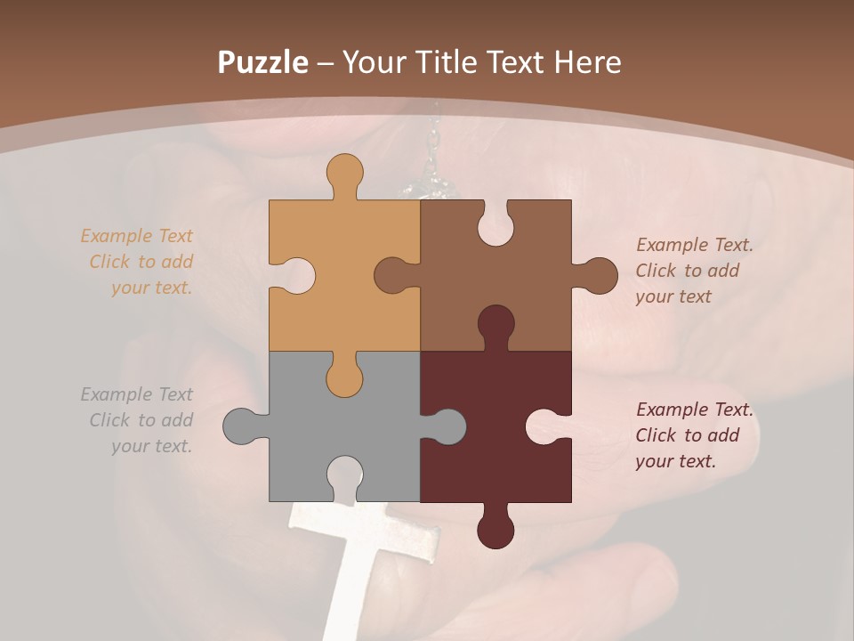 A Close Up View Of Praying Hands PowerPoint Template