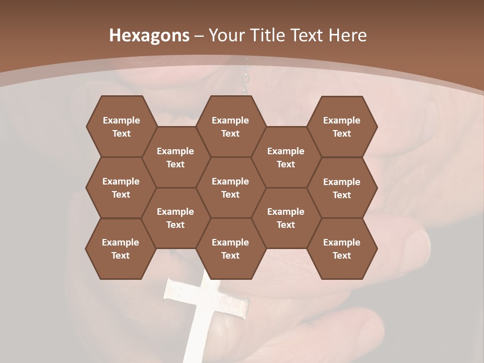 A Close Up View Of Praying Hands PowerPoint Template