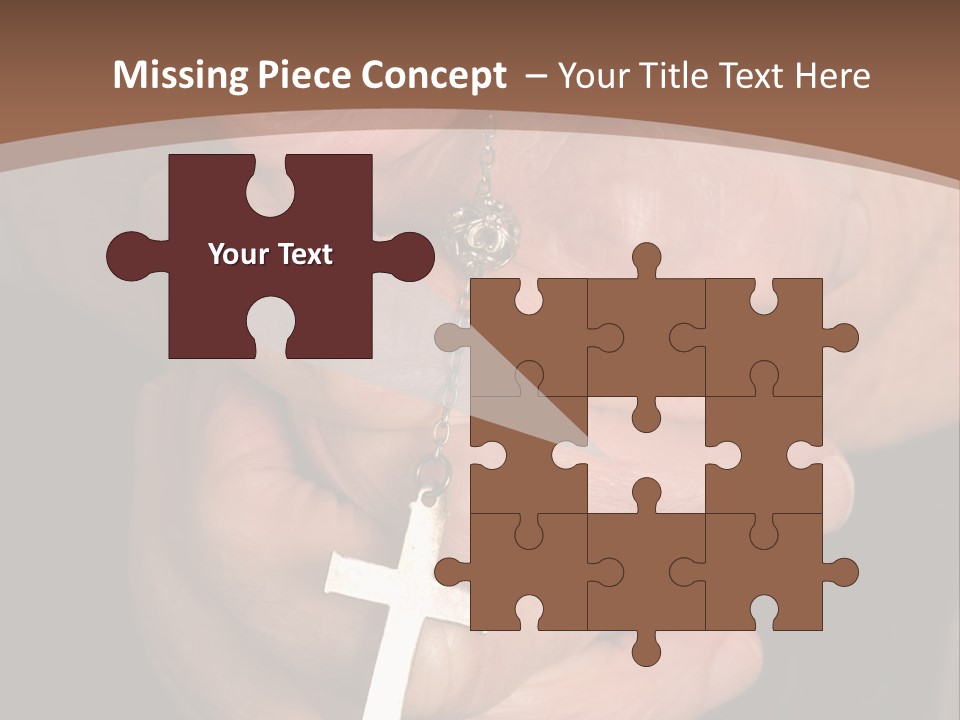 A Close Up View Of Praying Hands PowerPoint Template