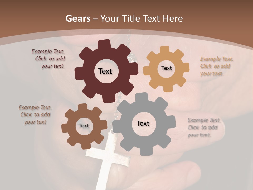 A Close Up View Of Praying Hands PowerPoint Template