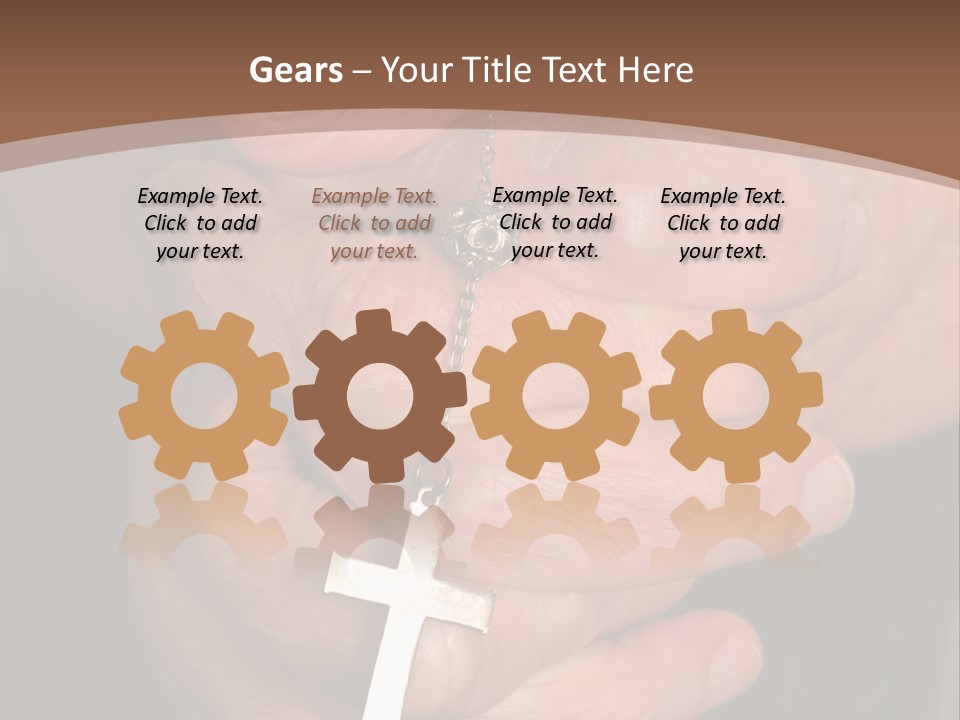 A Close Up View Of Praying Hands PowerPoint Template