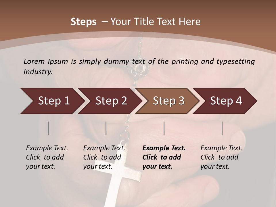 A Close Up View Of Praying Hands PowerPoint Template