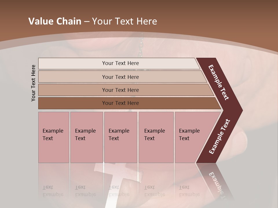 A Close Up View Of Praying Hands PowerPoint Template