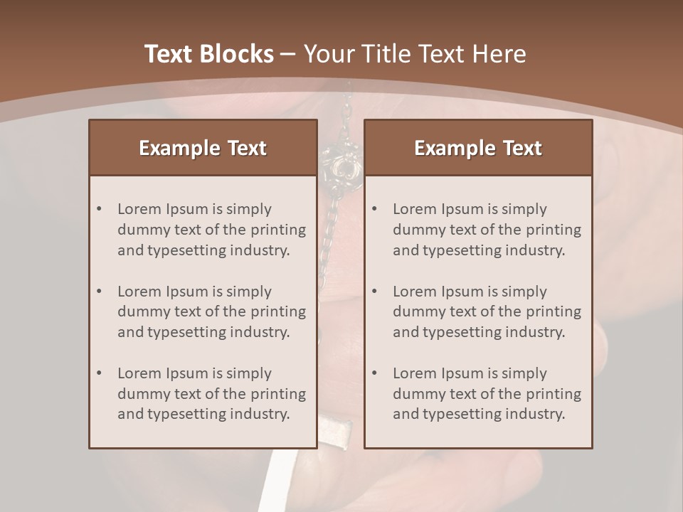 A Close Up View Of Praying Hands PowerPoint Template