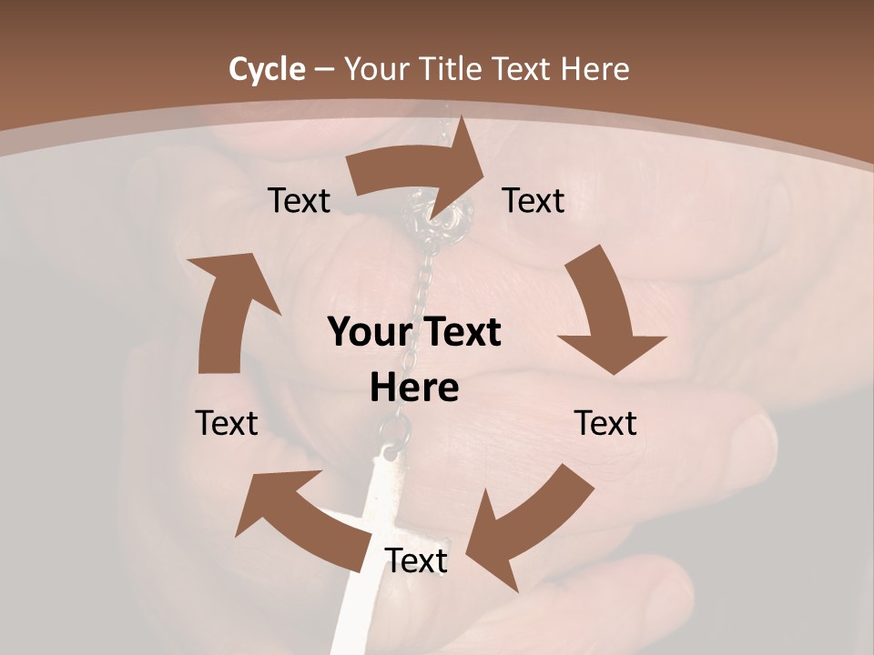A Close Up View Of Praying Hands PowerPoint Template