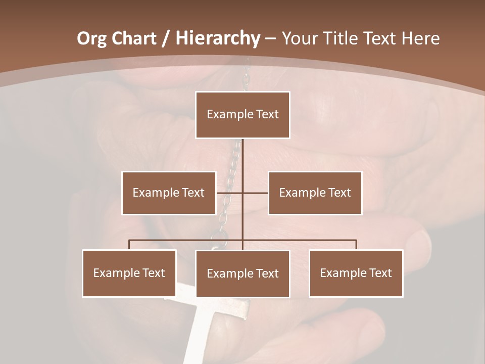 A Close Up View Of Praying Hands PowerPoint Template