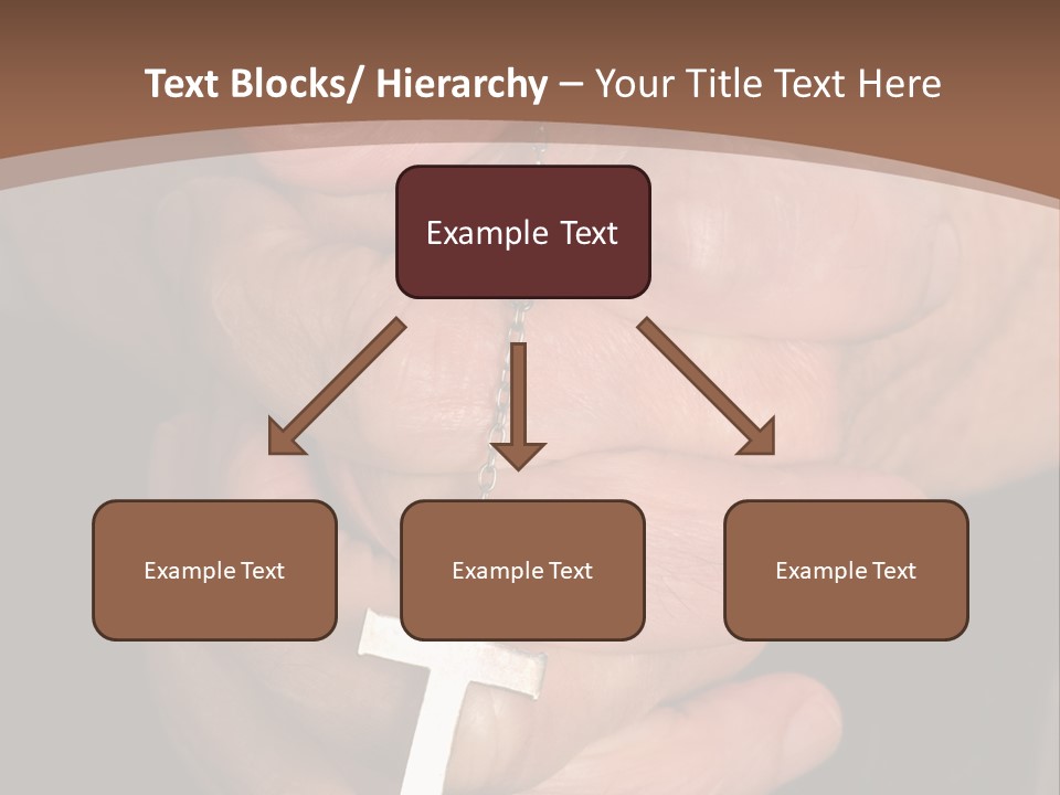 A Close Up View Of Praying Hands PowerPoint Template