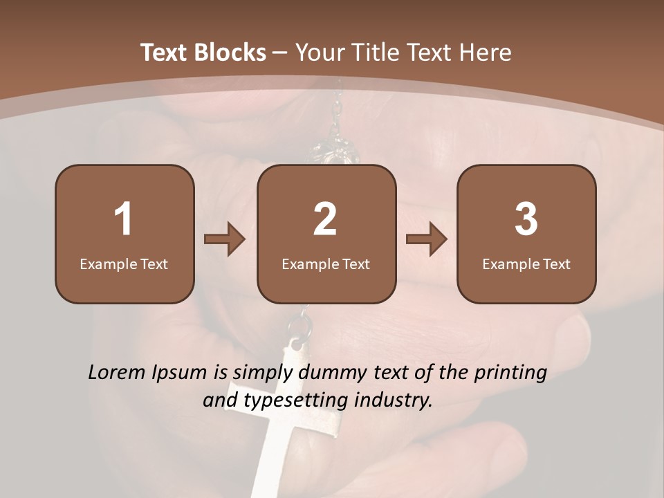 A Close Up View Of Praying Hands PowerPoint Template