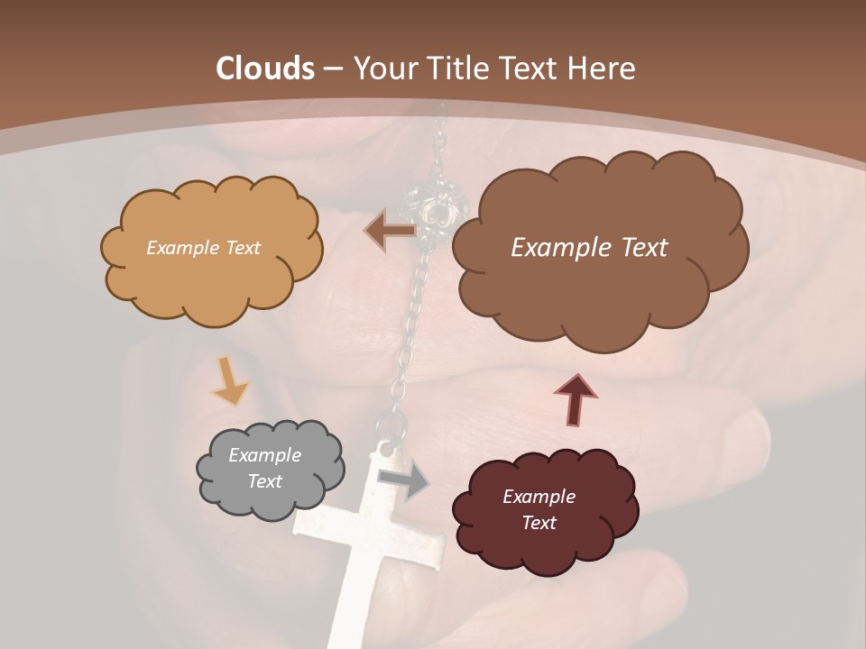 A Close Up View Of Praying Hands PowerPoint Template