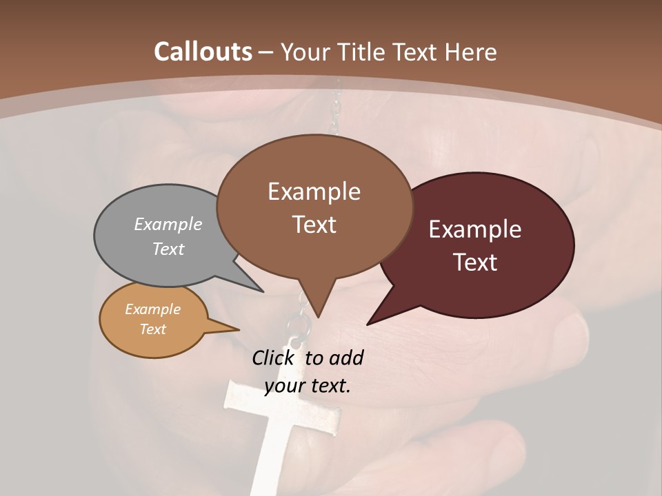 A Close Up View Of Praying Hands PowerPoint Template