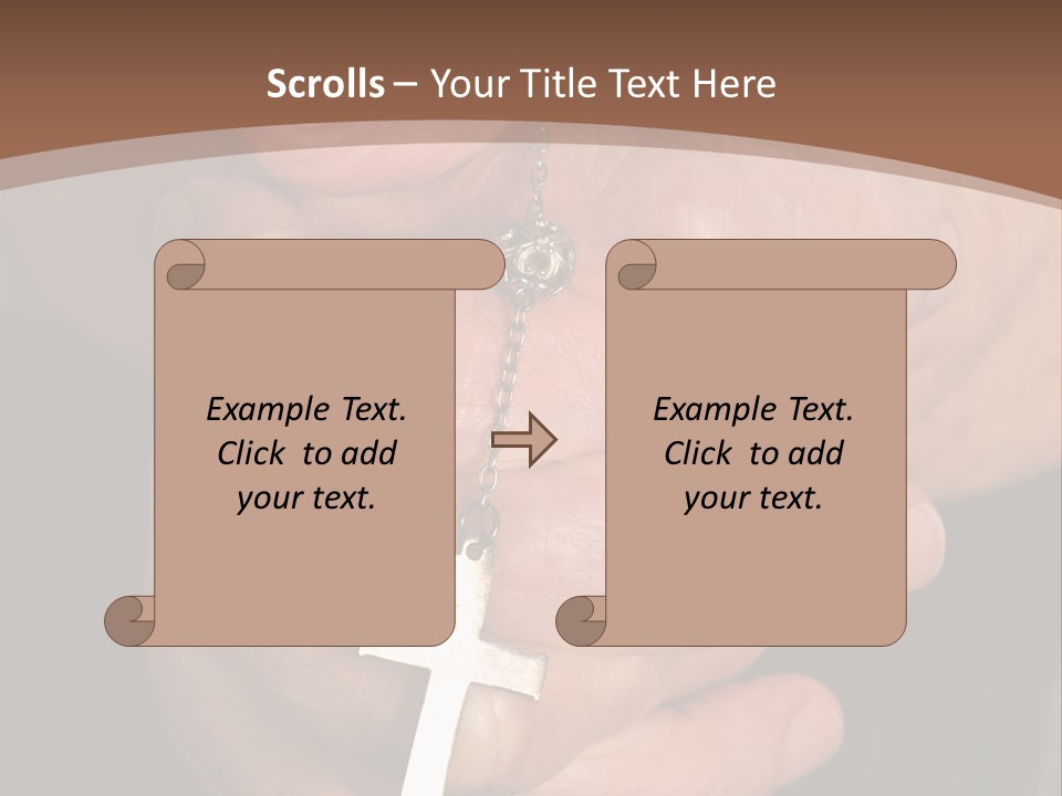 A Close Up View Of Praying Hands PowerPoint Template
